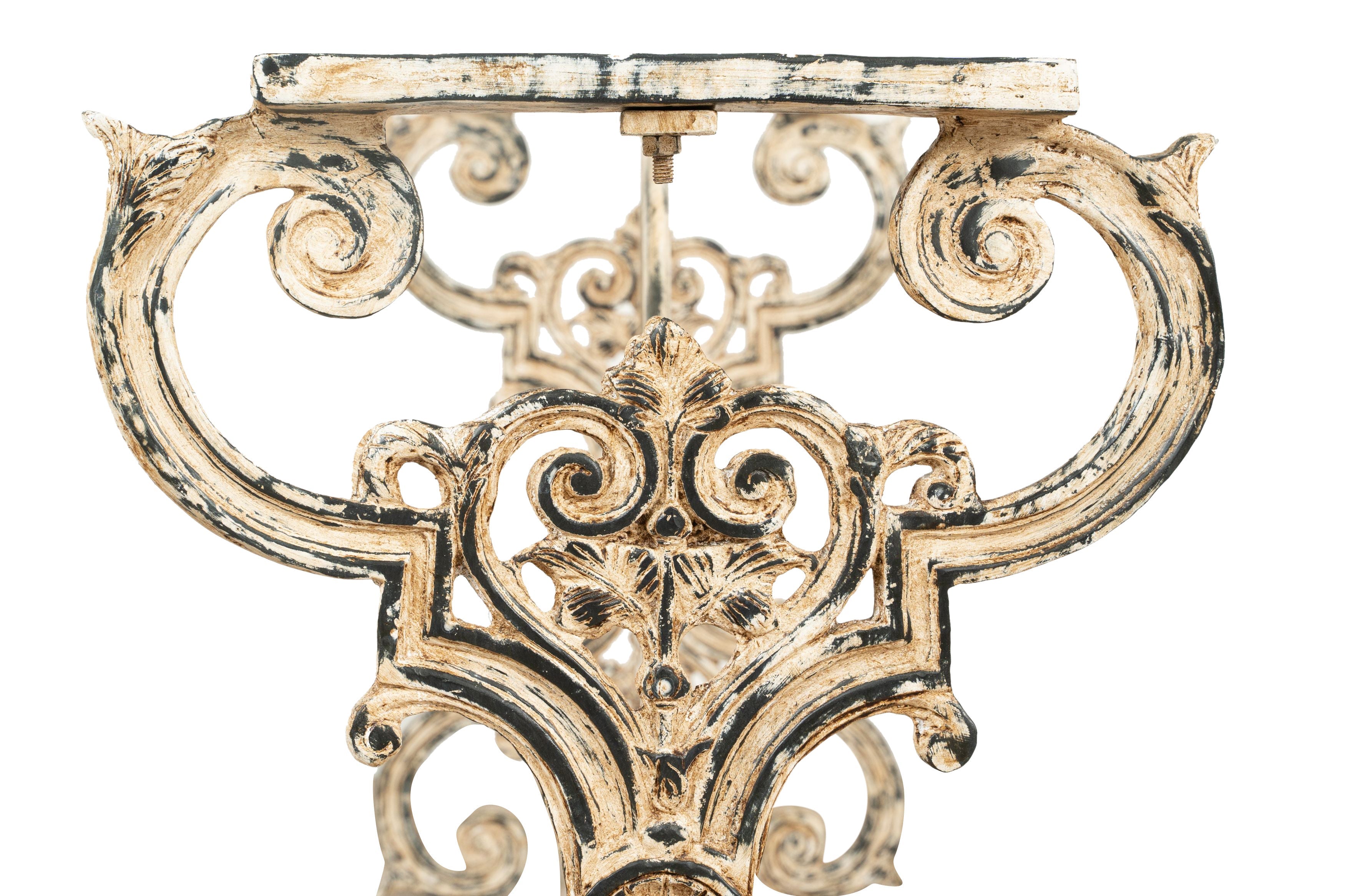 Biscottini Base tavolo in ghisa finitura anticata Molto stabile, robusta Offerta Speciale