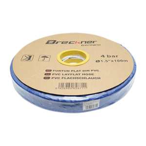 Tubo piatto per acqua per irrigazione in PVC 1,5 pollici, lunghezza 100 m, PN4. Breckner Germany