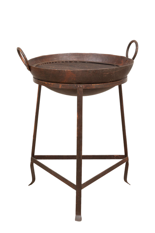 Biscottini Braciere in ferro battuto lavorato a mano L59XPR54XH80 cm Comodo pratico