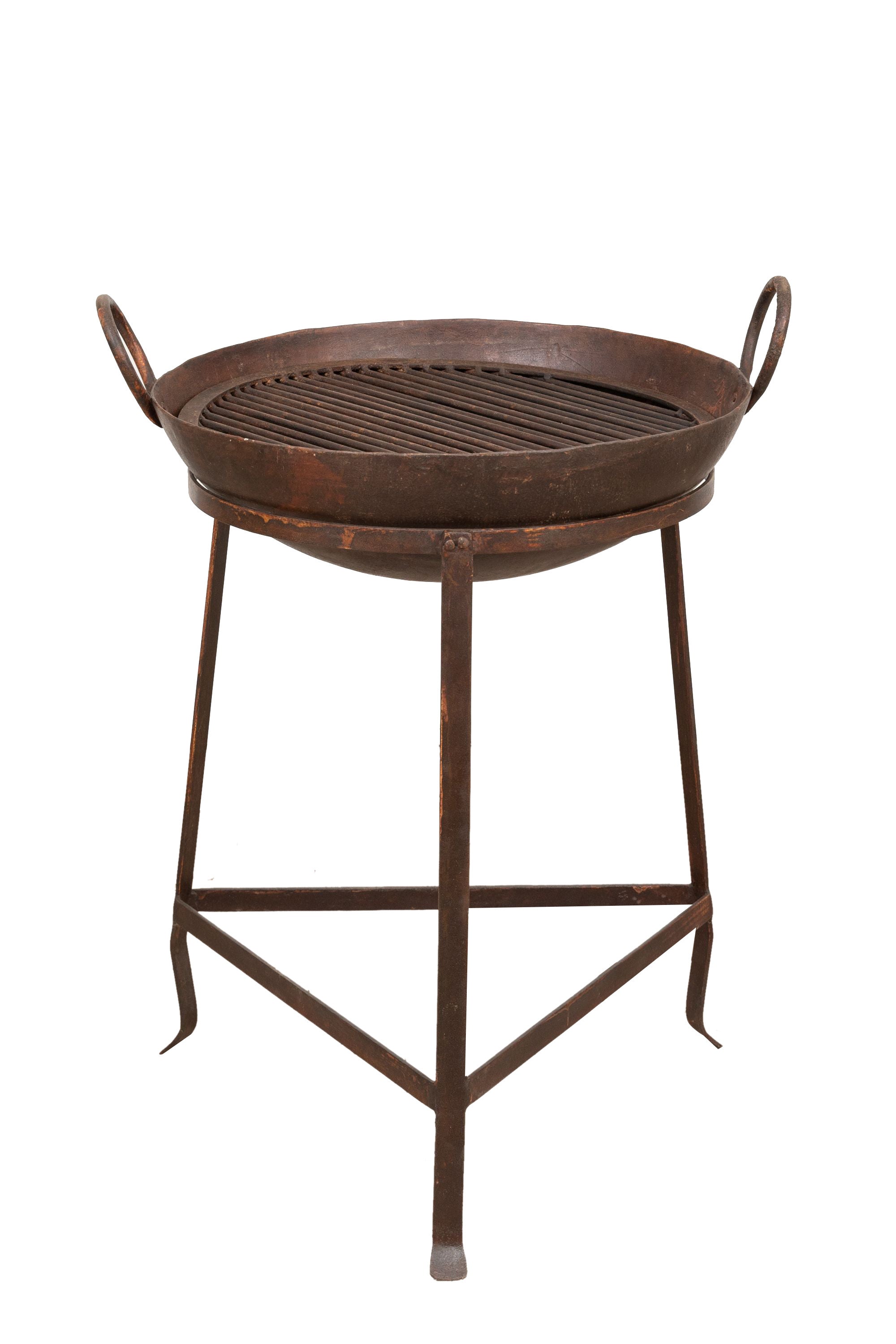 Biscottini Braciere in ferro battuto lavorato a mano L59XPR54XH80 cm Comodo pratico