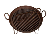 Biscottini Braciere in ferro battuto lavorato a mano L59XPR54XH80 cm Comodo pratico