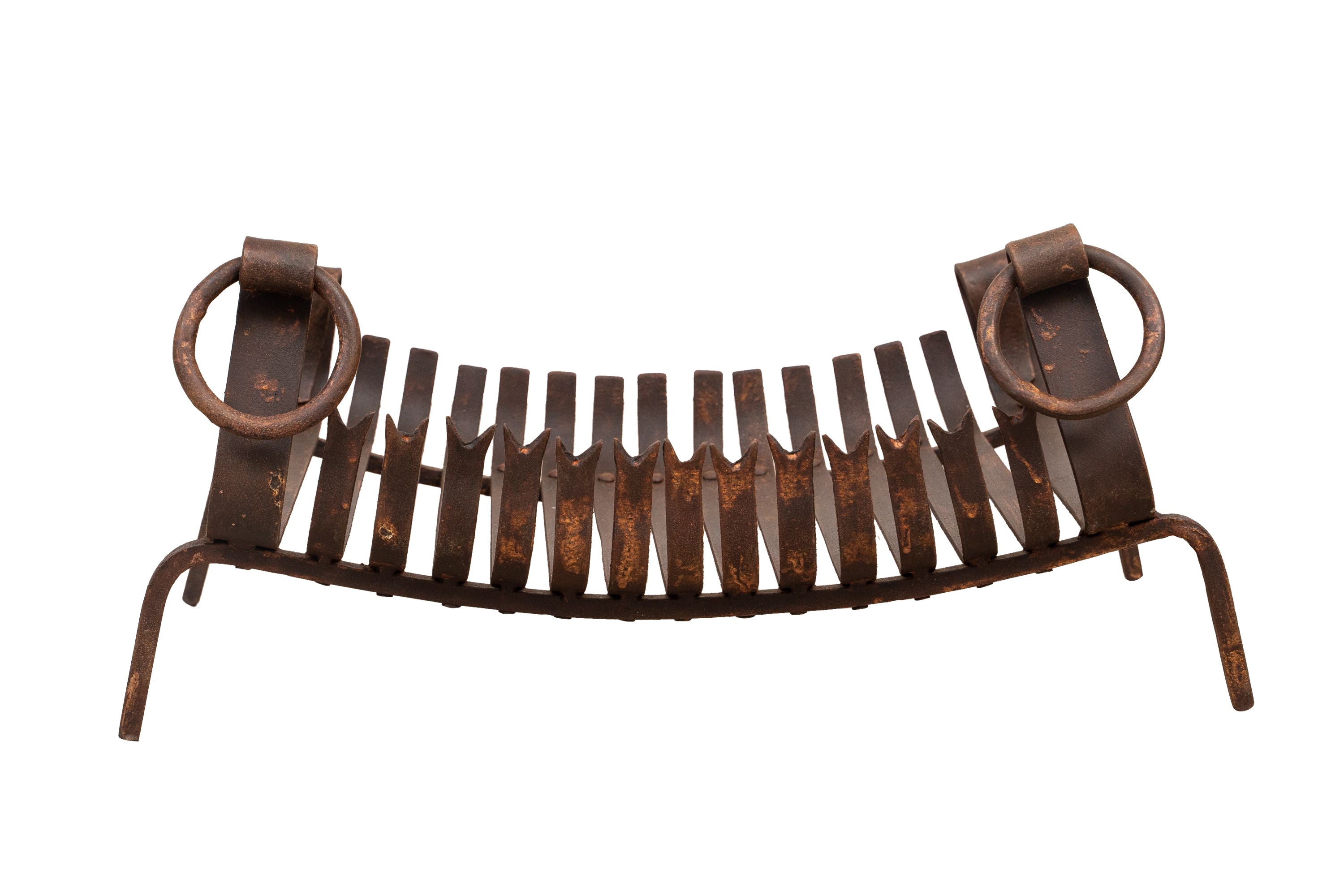 Biscottini Braciere in ferro battuto lavorato a mano L64XPR48XH30 cm Comodo pratico