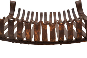 Biscottini Braciere in ferro battuto lavorato a mano L64XPR48XH30 cm Comodo pratico