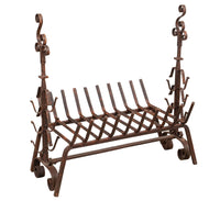 Biscottini Braciere in ferro battuto lavorato a mano L98XPR59XH90 cm Comodo pratico