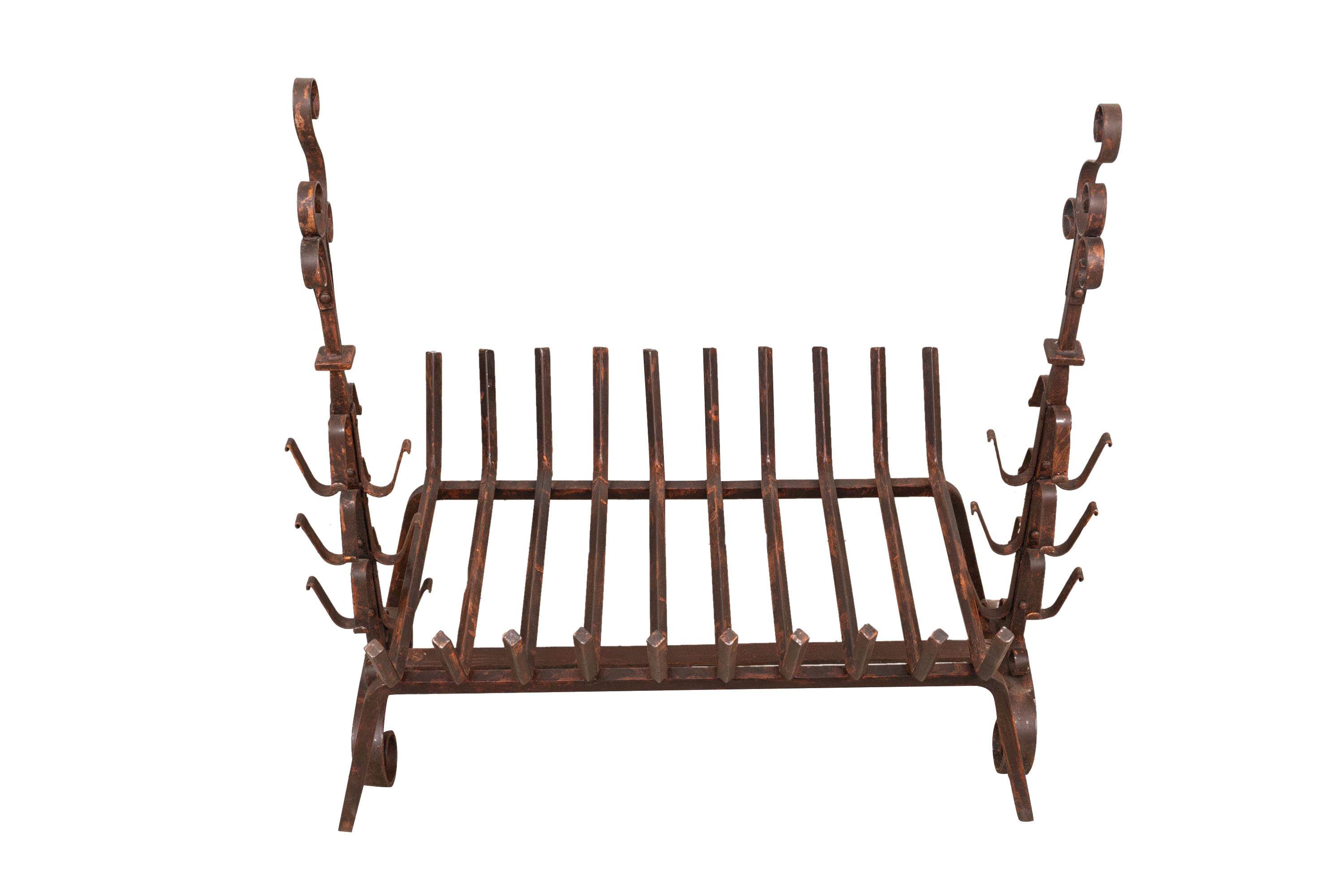 Biscottini Braciere in ferro battuto lavorato a mano L98XPR59XH90 cm Comodo pratico