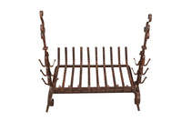 Biscottini Braciere in ferro battuto lavorato a mano L98XPR59XH90 cm Comodo pratico