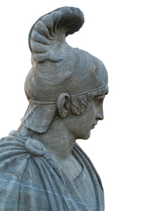 Biscottini Busto raffigurante un soldato in pietra romano larghezza profondità Offerta