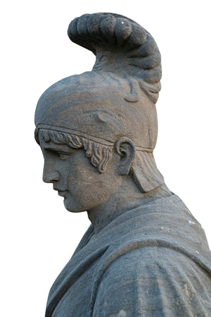 Biscottini Busto raffigurante un soldato in pietra romano larghezza profondità Offerta