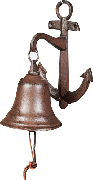 Biscottini Campana a muro in ghisa L14xPR22xH10,5 cm finitura ruggine anticata