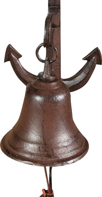 Biscottini Campana a muro in ghisa L14xPR22xH10,5 cm finitura ruggine anticata