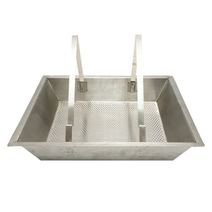 Vassoio in acciaio inox per disopercolare 520x415x110mm