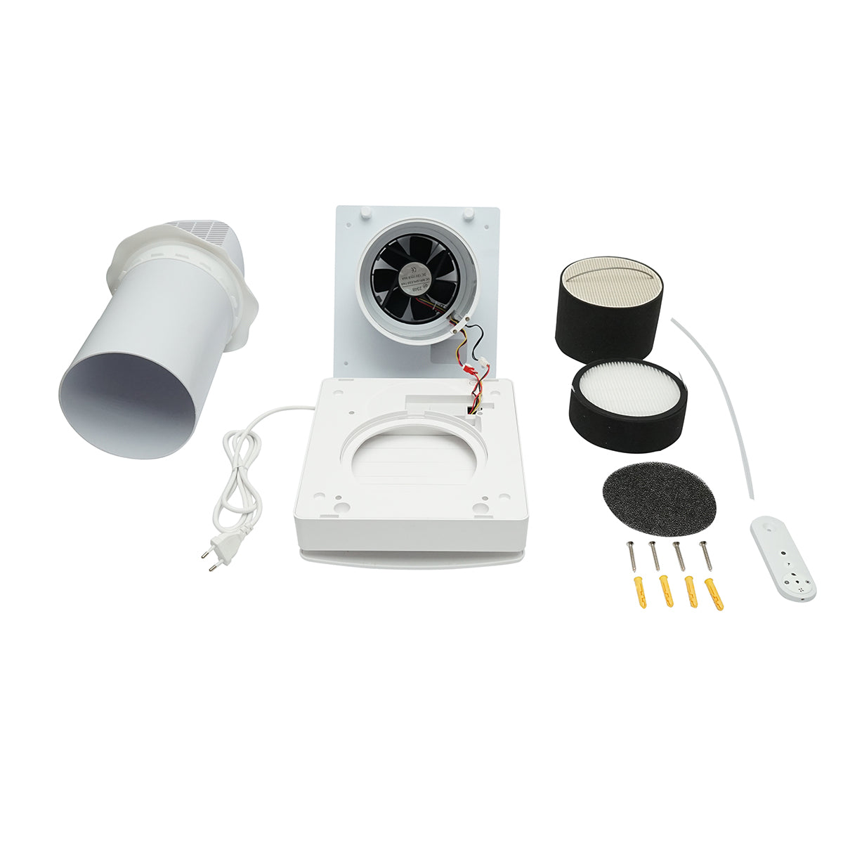 Ventilatore con recupero di calore per 1 stanza, montaggio a parete, 50 m³/h, 7.8W, Wi-Fi, 220V, AV-TTW5-W