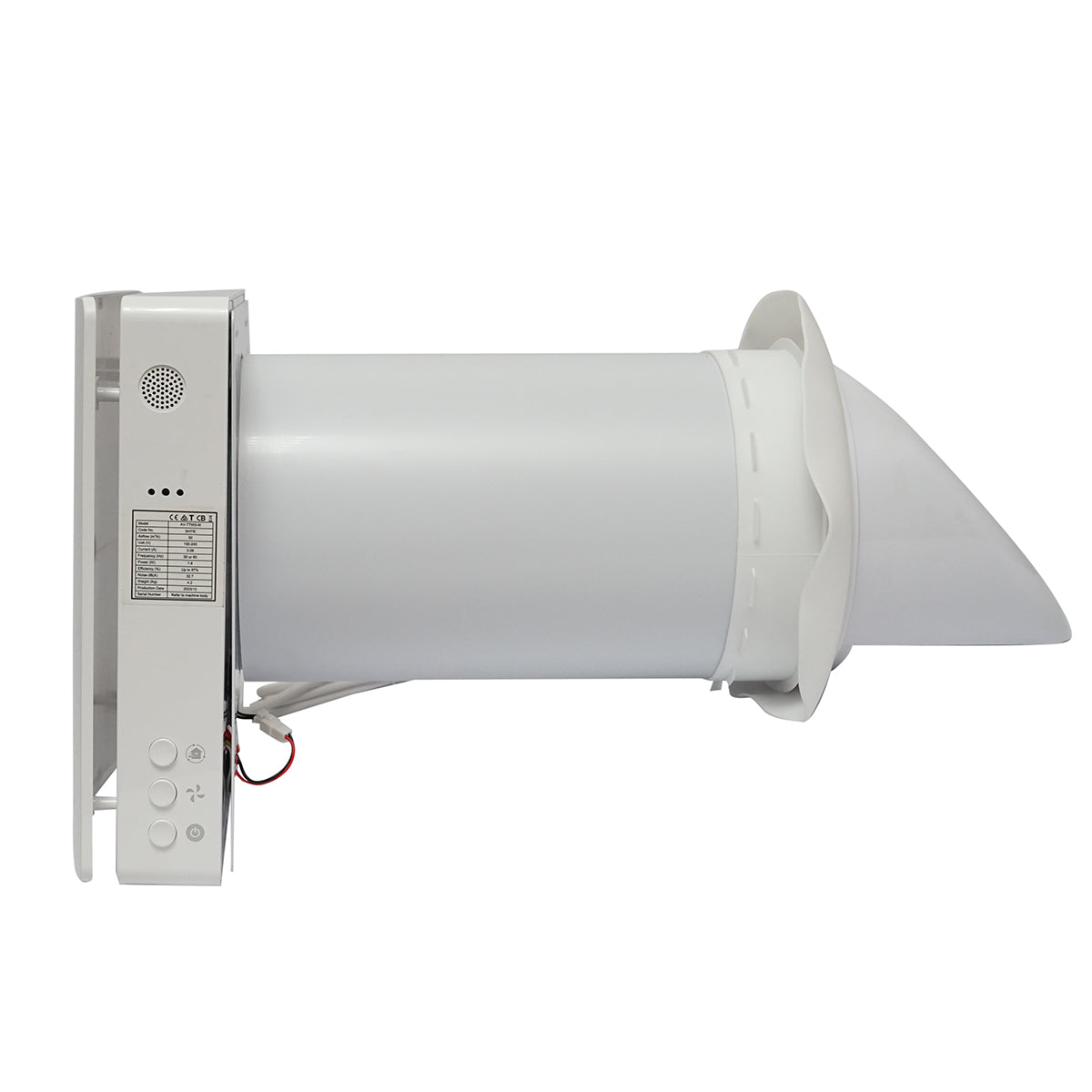 Ventilatore con recupero di calore per 1 stanza, montaggio a parete, 50 m³/h, 7.8W, Wi-Fi, 220V, AV-TTW5-W