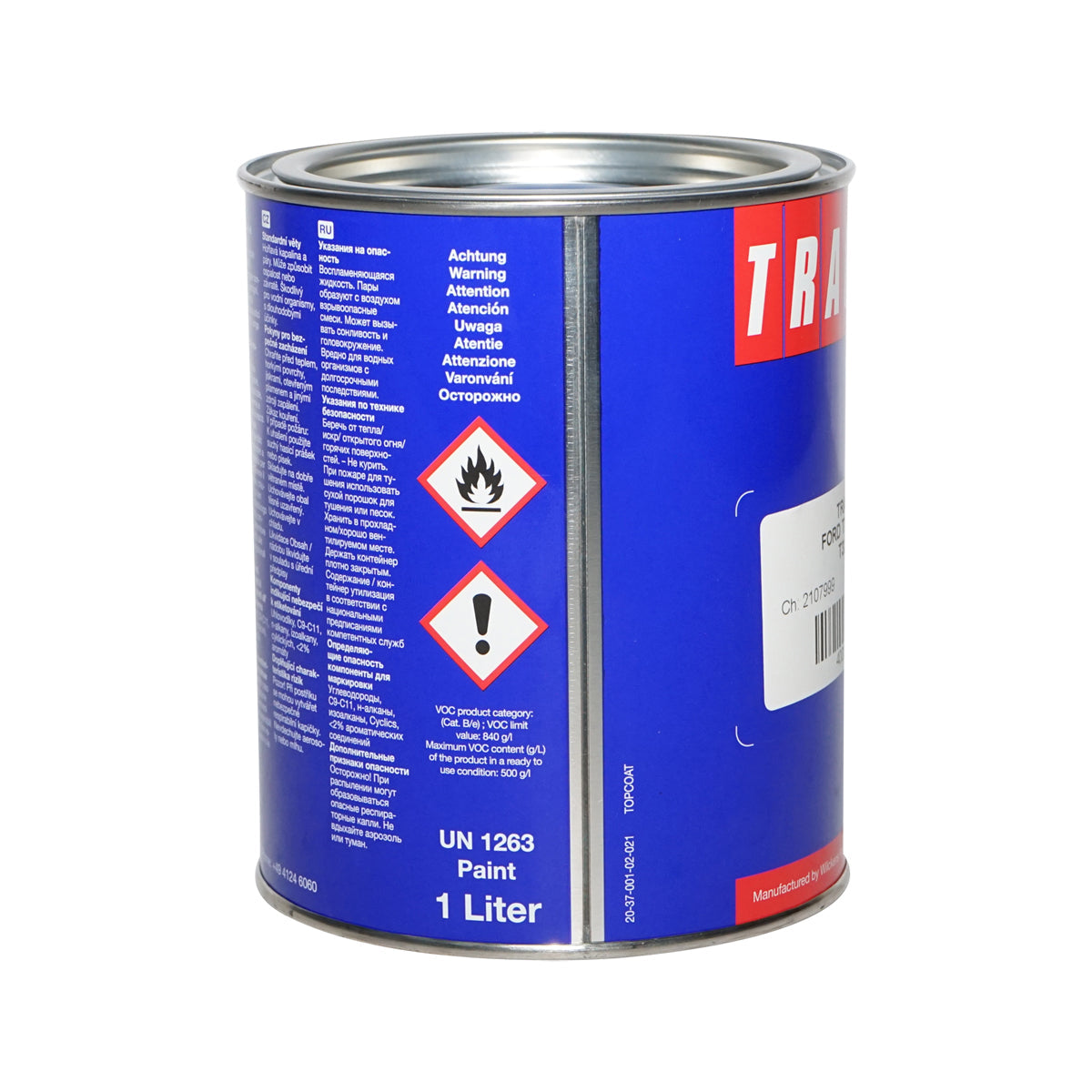 Vernice per auto blu tipo Ford 1L Tractol