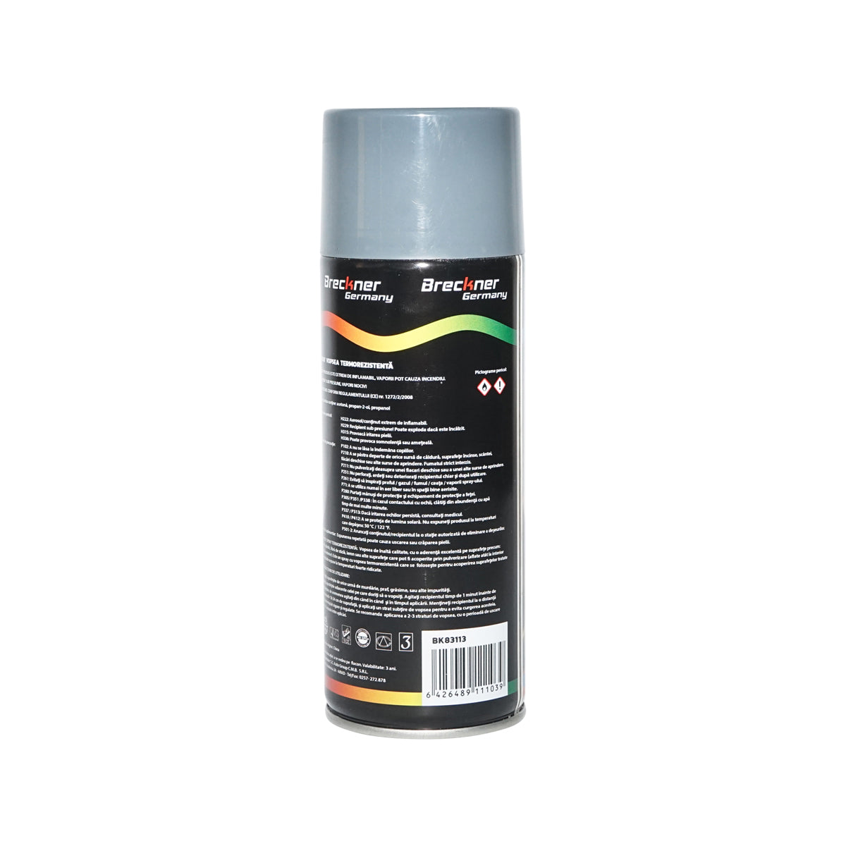 12 pezzi Vernice spray acrilica resistente al calore a 400 gradi grigio 450 ml Breckner Germany