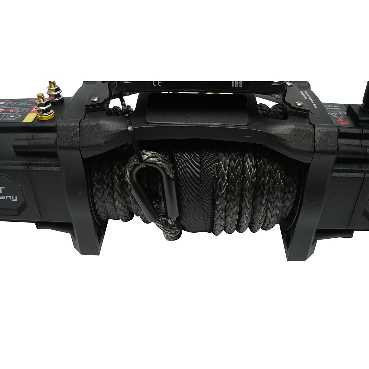 Verricello elettrico con telecomando 12V, 6,1T (13500 libbre) 6,5HP, cavo sintetico 9x24m, solenoide 400A Breckner Germany