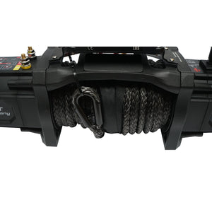 Verricello elettrico con telecomando 12V, 6,1T (13500 libbre) 6,5HP, cavo sintetico 9x24m, solenoide 400A Breckner Germany