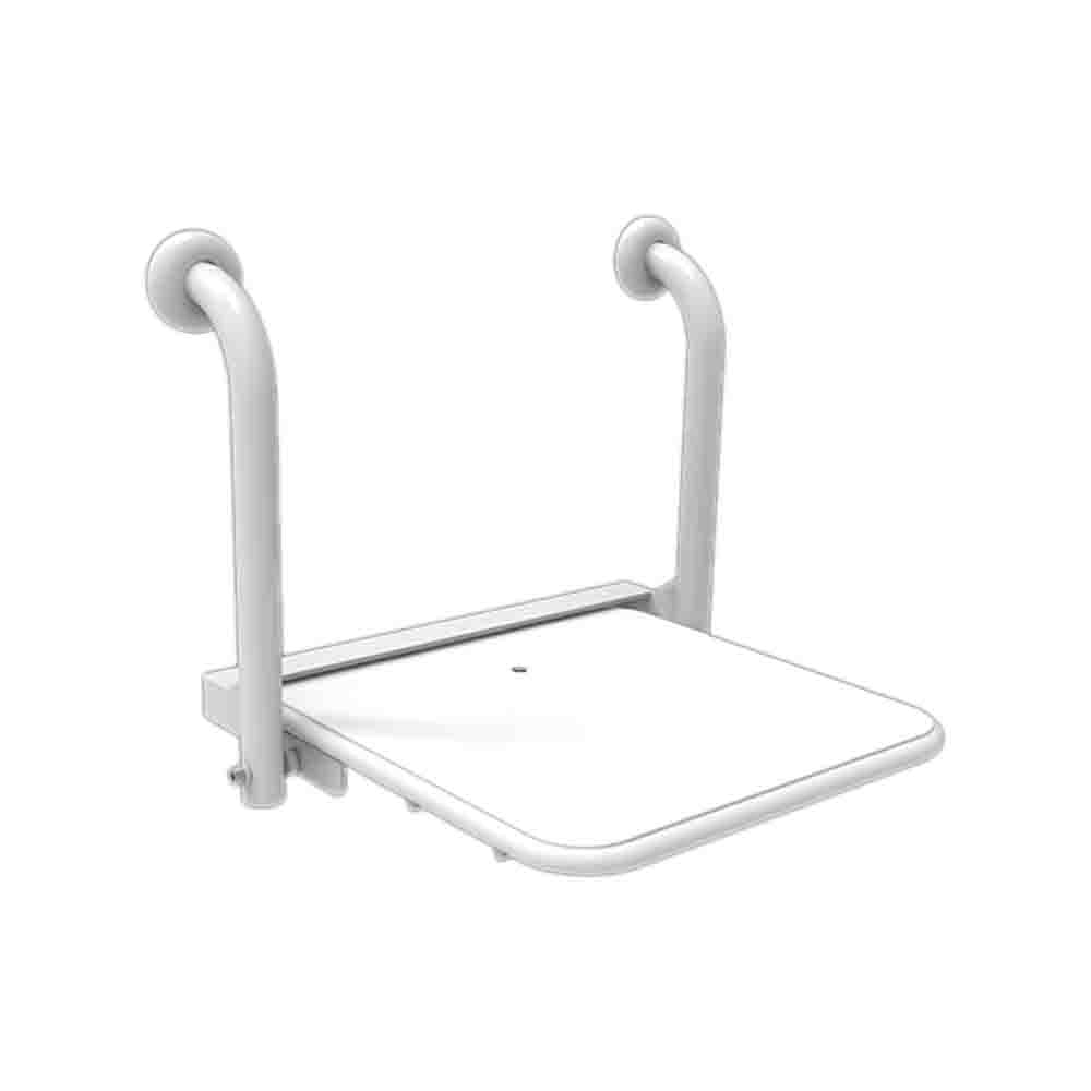 Sedile ribaltabile per doccia con seduta anatomica, inox