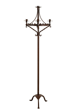 Biscottini Candeliere a piantana in ferro battuto lavorato a mano Candelabro dimensioni