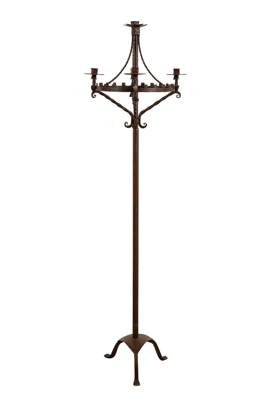 Biscottini Candeliere a piantana in ferro battuto lavorato a mano Candelabro dimensioni