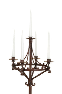 Biscottini Candeliere a piantana in ferro battuto lavorato a mano Candelabro dimensioni