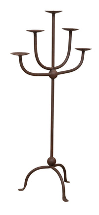 Biscottini CANDELIERE A PIANTANA IN FERRO BATTUTO LAVORATO A MANO dimensioni lunghezza