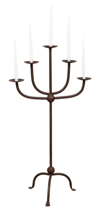 Biscottini CANDELIERE A PIANTANA IN FERRO BATTUTO LAVORATO A MANO dimensioni lunghezza