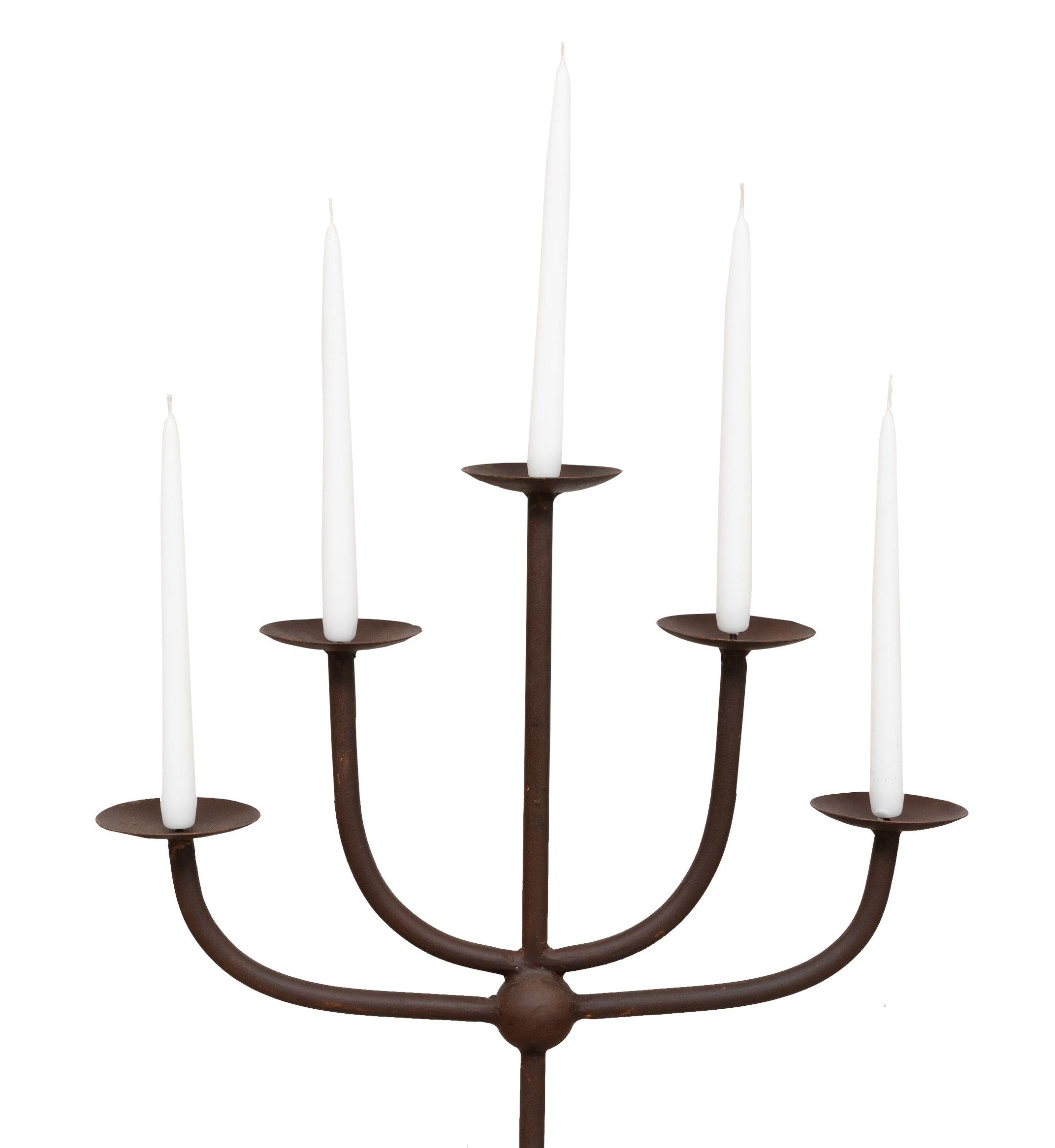 Biscottini CANDELIERE A PIANTANA IN FERRO BATTUTO LAVORATO A MANO dimensioni lunghezza