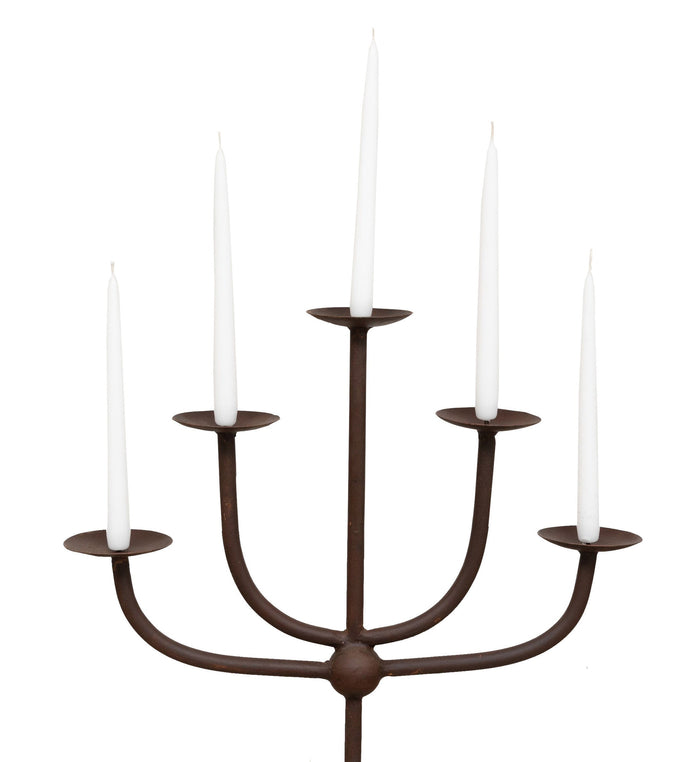 Biscottini CANDELIERE A PIANTANA IN FERRO BATTUTO LAVORATO A MANO dimensioni lunghezza