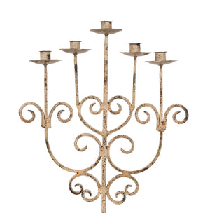 Biscottini CANDELIERE A PIANTANA IN FERRO BATTUTO LAVORATO A MANO dimensioni lunghezza