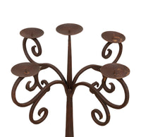 Biscottini CANDELIERE A PIANTANA IN FERRO BATTUTO LAVORATO A MANO dimensioni lunghezza