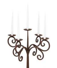 Biscottini CANDELIERE A PIANTANA IN FERRO BATTUTO LAVORATO A MANO dimensioni lunghezza