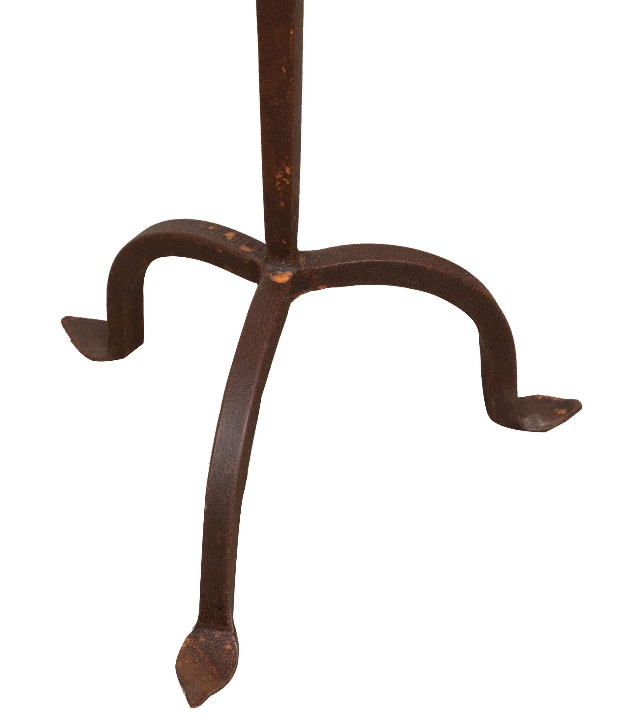 Biscottini CANDELIERE A PIANTANA IN FERRO BATTUTO LAVORATO A MANO dimensioni lunghezza