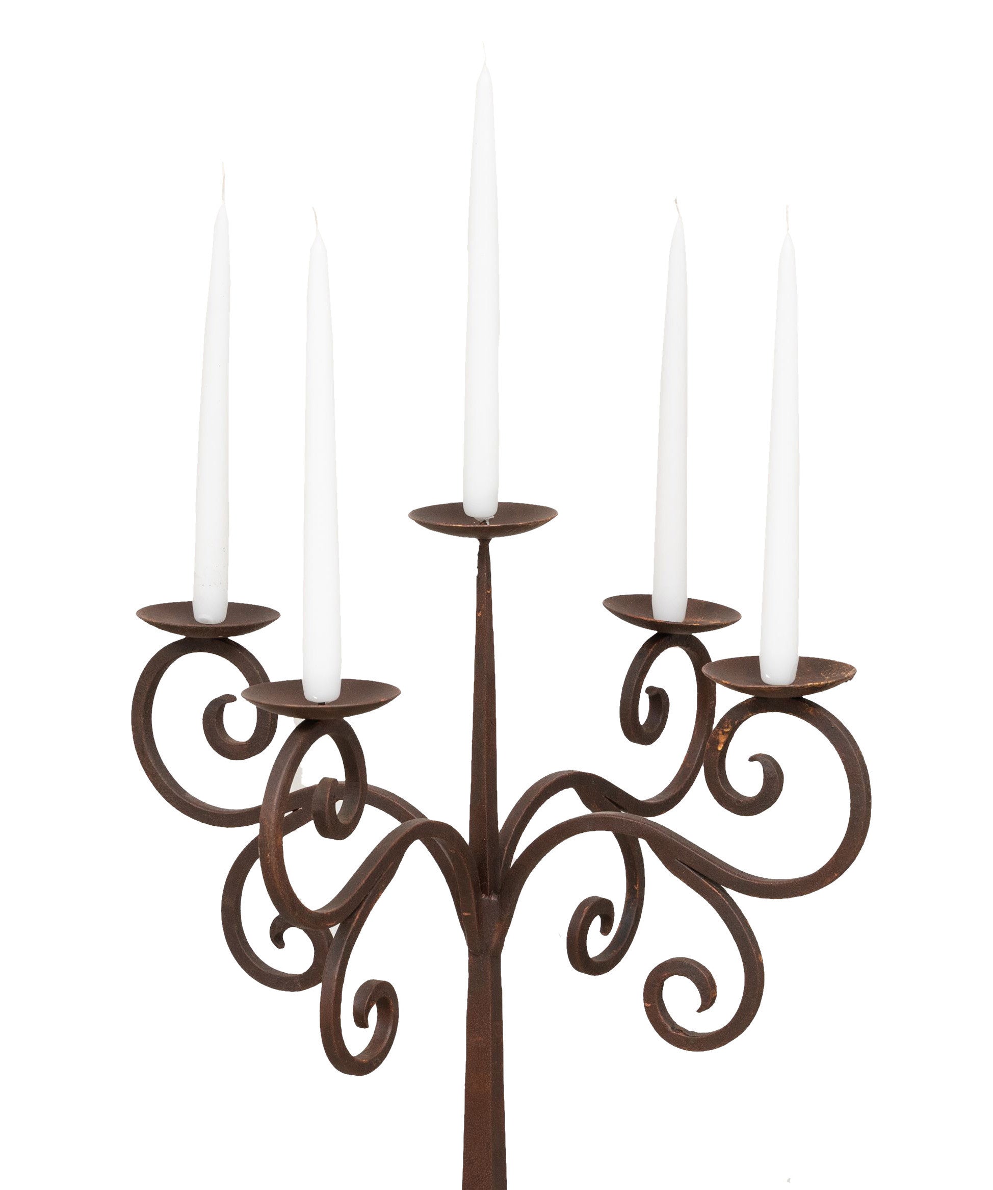 Biscottini CANDELIERE A PIANTANA IN FERRO BATTUTO LAVORATO A MANO dimensioni lunghezza