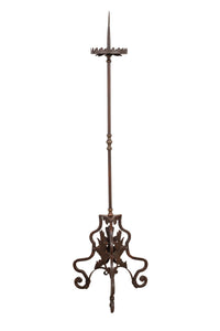 Biscottini Candeliere a piantana in ferro battuto lavorato a mano finitura L50XPR50XH185 cm