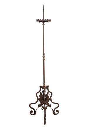 Biscottini Candeliere a piantana in ferro battuto lavorato a mano finitura L50XPR50XH185 cm