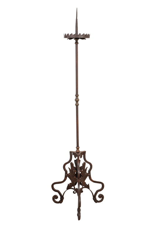 Biscottini Candeliere a piantana in ferro battuto lavorato a mano finitura L50XPR50XH185 cm