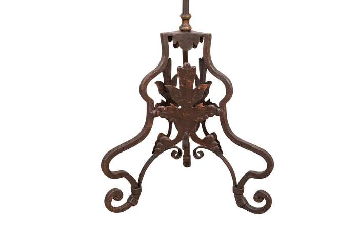 Biscottini Candeliere a piantana in ferro battuto lavorato a mano finitura L50XPR50XH185 cm