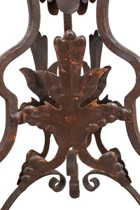 Biscottini Candeliere a piantana in ferro battuto lavorato a mano finitura L50XPR50XH185 cm