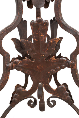 Biscottini Candeliere a piantana in ferro battuto lavorato a mano finitura L50XPR50XH185 cm