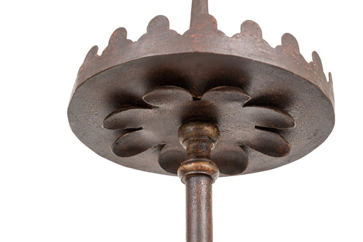 Biscottini Candeliere a piantana in ferro battuto lavorato a mano finitura L50XPR50XH185 cm