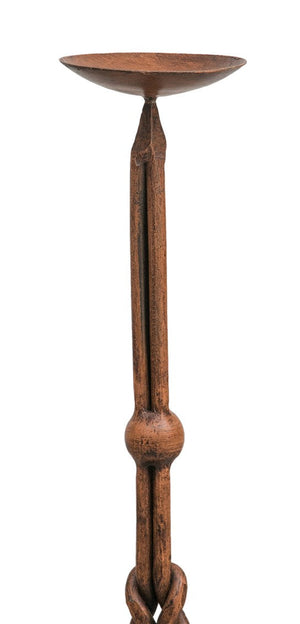 Biscottini CANDELIERE A PIANTANA IN FERRO BATTUTO LAVORATO A MANO L19XPR19XH64 CM mano,