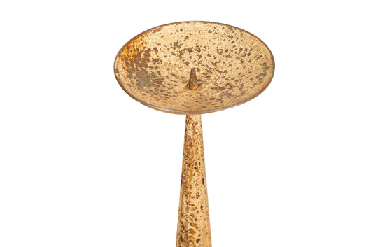 Biscottini CANDELIERE IN FERRO BATTUTO LAVORATO A MANO FINITURA BIANCA ANTICATA Candelabro