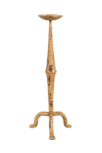 Biscottini CANDELIERE IN FERRO BATTUTO LAVORATO A MANO FINITURA BIANCA ANTICATA Candelabro