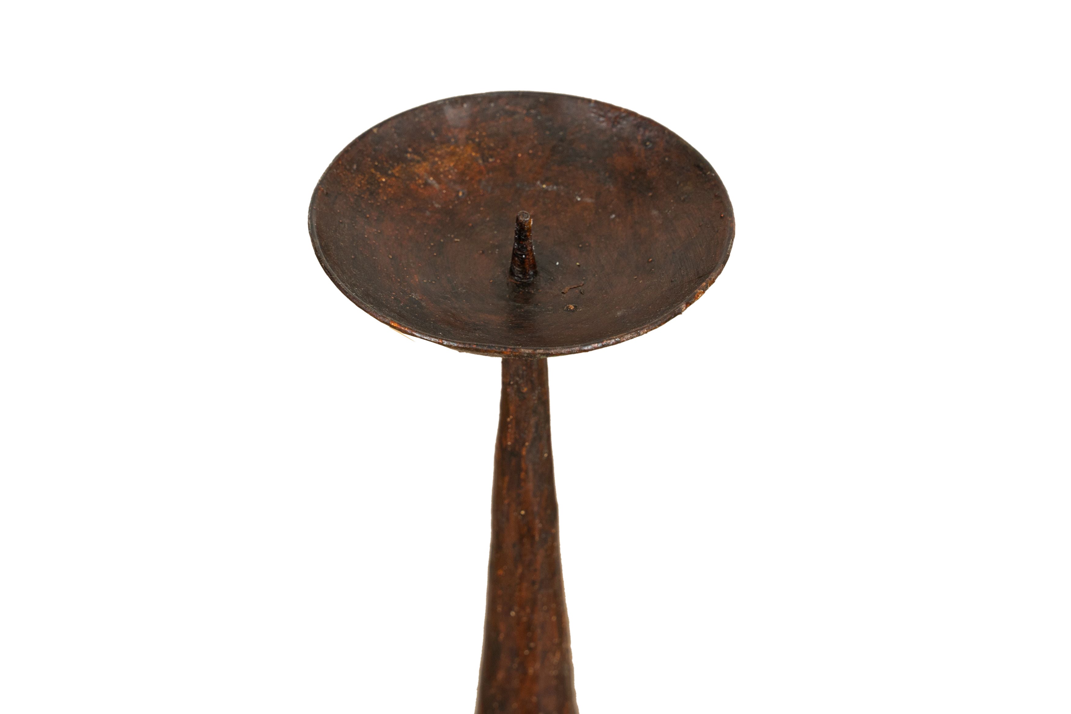 Biscottini CANDELIERE IN FERRO BATTUTO LAVORATO A MANO FINITURA RUGGINE ANTICATA Offerta