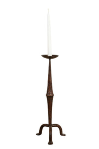 Biscottini CANDELIERE IN FERRO BATTUTO LAVORATO A MANO FINITURA RUGGINE ANTICATA Offerta