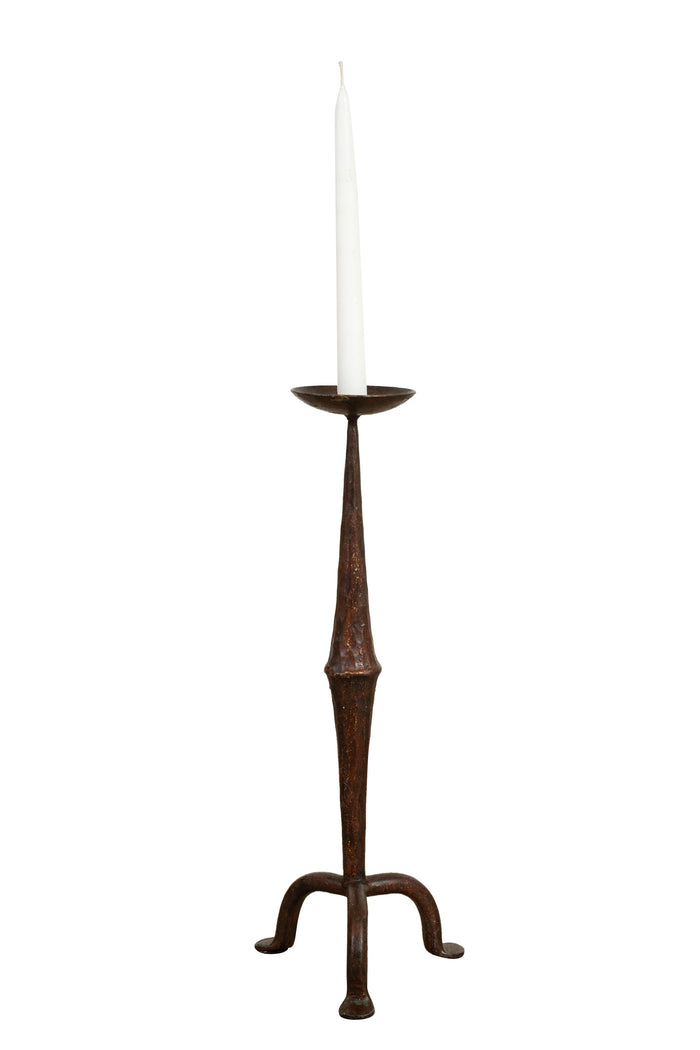 Biscottini CANDELIERE IN FERRO BATTUTO LAVORATO A MANO FINITURA RUGGINE ANTICATA Offerta