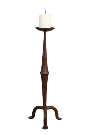 Biscottini CANDELIERE IN FERRO BATTUTO LAVORATO A MANO FINITURA RUGGINE ANTICATA Offerta