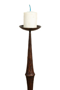 Biscottini CANDELIERE IN FERRO BATTUTO LAVORATO A MANO FINITURA RUGGINE ANTICATA Offerta