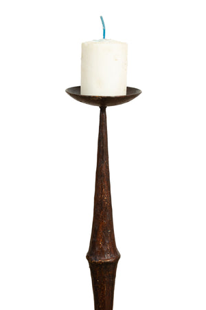 Biscottini CANDELIERE IN FERRO BATTUTO LAVORATO A MANO FINITURA RUGGINE ANTICATA Offerta